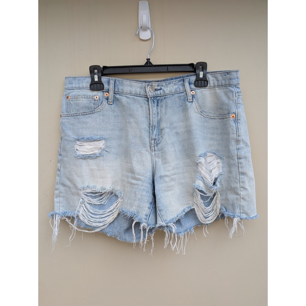 GAP Denim Distressed Light Wash Cutoff Jean Shorts Women Size 31
